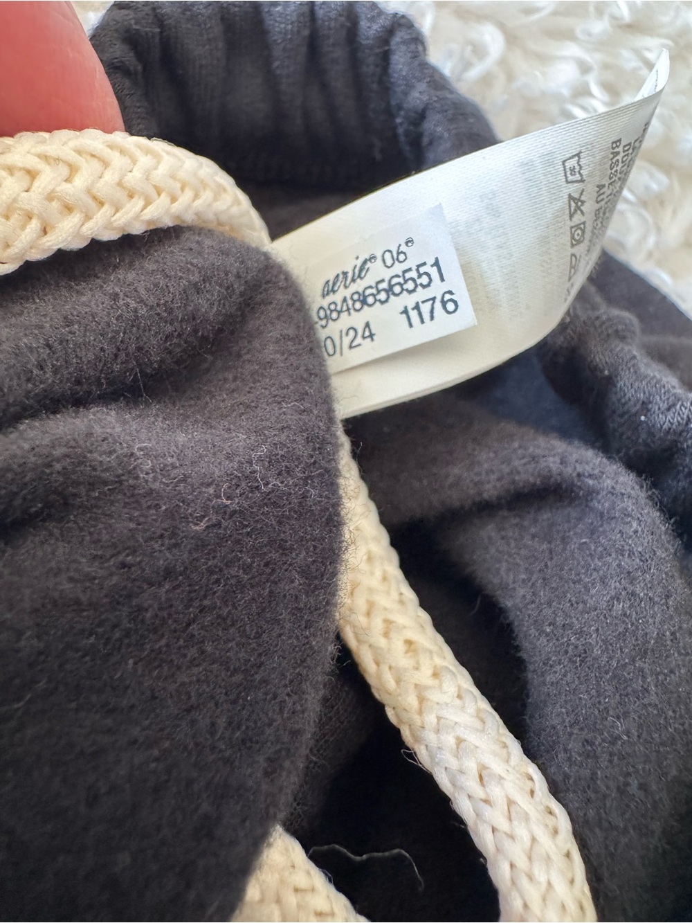 OFFLINE By Aerie OTT Fleece Jogger in Black Cozy Soft Pull On Back Pocket M) NEW - Picture 9 of 11